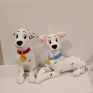 Disney Store 101 Dalmatians Pongo and Perdita Plush Set Rare